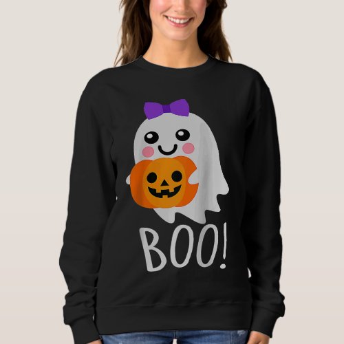 Halloween Costume Sweet Ghost Jack o Lantern Ragla Sweatshirt