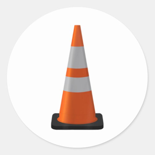 Halloween Costume Traffic cone funny simple safety Classic Round Sticker