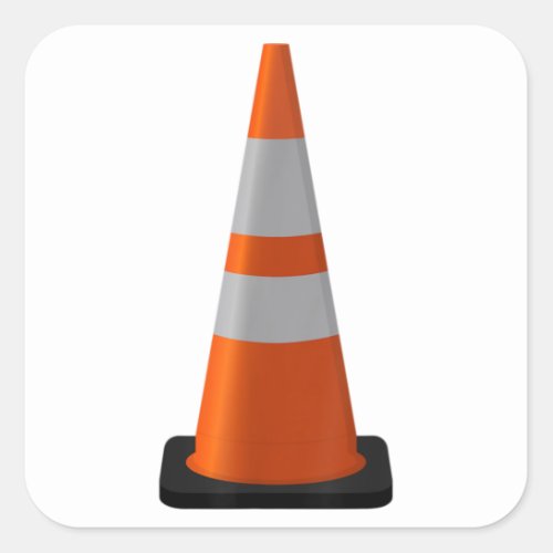 Halloween Costume Traffic cone funny simple safety Square Sticker