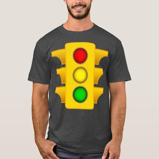 Halloween Costume Traffic Light funny simple T-Shirt (Front)