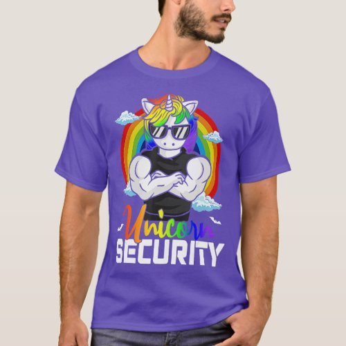 Halloween Costume Unicorn Security Matching Family T_Shirt