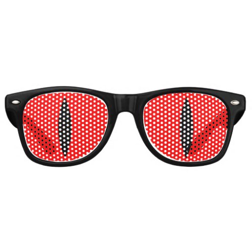 Halloween Costume Vampire Eyes Glasses Red Retro Sunglasses