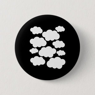 Halloween Costume White Clouds  Button