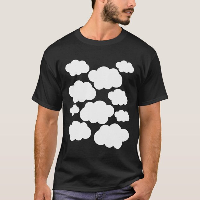 Halloween Costume White Clouds  T-Shirt (Front)