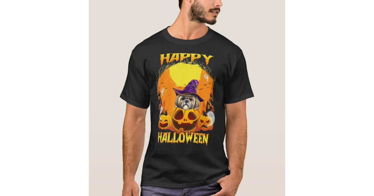 Halloween Costume Witch Shih Tzu Dog T-Shirt | Zazzle