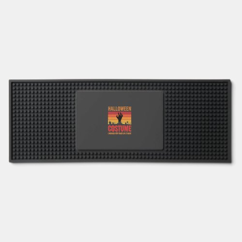Halloween Costume Zombie Graveyard Retro Horror De Bar Mat