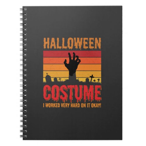 Halloween Costume Zombie Graveyard Retro Horror De Notebook