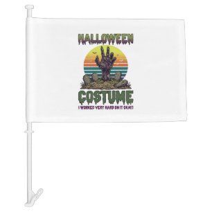 Halloween Costume Zombie Hand Graveyard Tombstones Car Flag