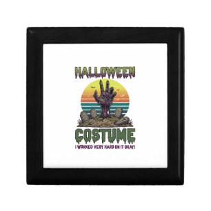 Halloween Costume Zombie Hand Graveyard Tombstones Gift Box