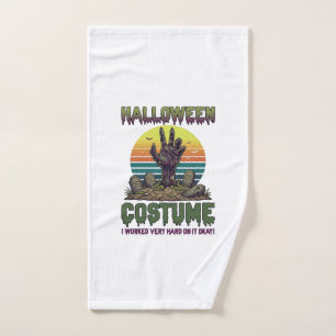 Halloween Costume Zombie Hand Graveyard Tombstones Towel