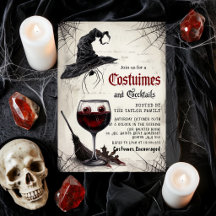 Halloween Costumes and Cocktails Party Invitation