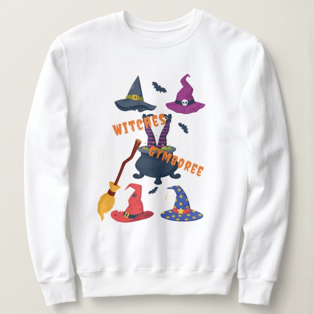 Halloween Costumes Creepy Wicked Witches Graphic Sweatshirt (Design Front)