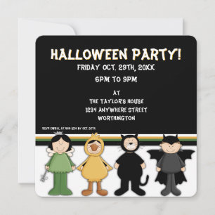 Halloween Costumes Kid's Halloween Party Invite
