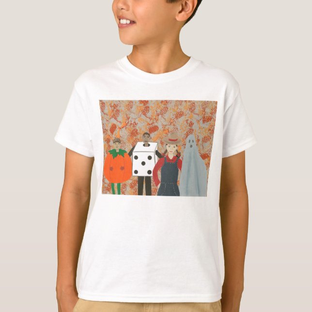 Halloween Costumes Pumpkin Dice Ghost Shirt (Front)