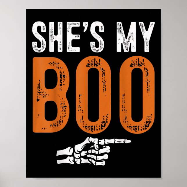 Halloween Costumes Shes My Boo Couple Matching Par Poster (Front)