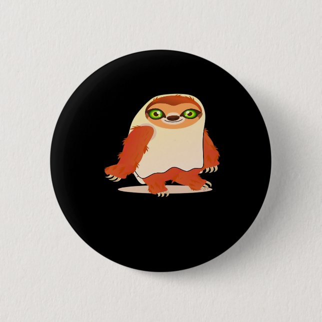 Halloween costumes sloth Oversized T-Shirt Button (Front)