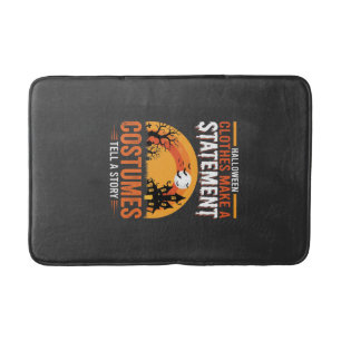 Halloween Costumes Statement Haunted House Design Bath Mat