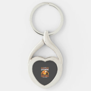 Halloween Costumes Statement Haunted House Design Keychain