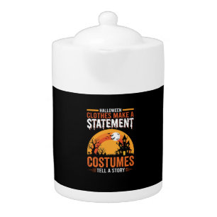 Halloween Costumes Statement Haunted House Design Teapot