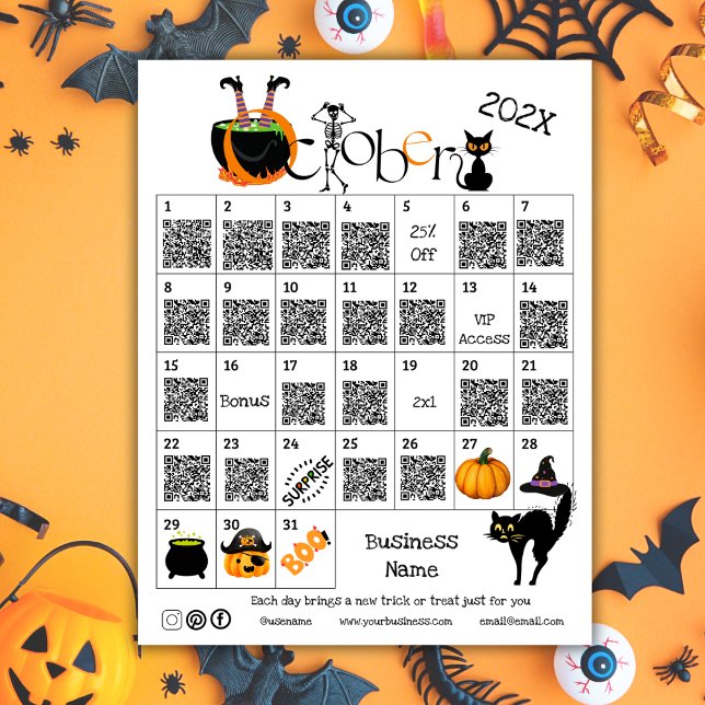 Halloween Countdown Advent Calendar Business Promo (Halloween Countdown Advent Calendar Business Promo)
