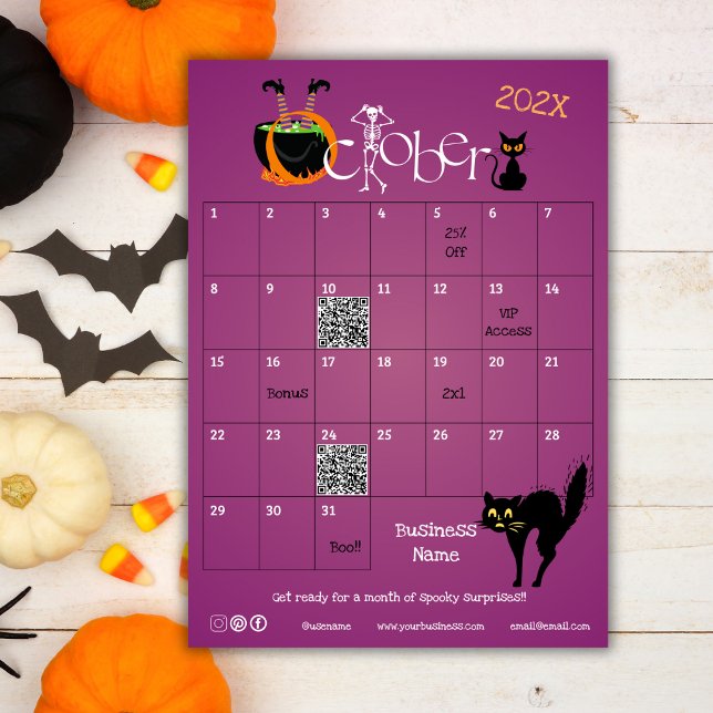 Halloween Countdown Advent Calendar Promotion Gift Invitation (Halloween Countdown Advent Calendar Promotion Gift Invitation)