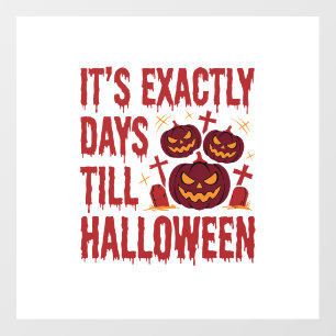 Halloween Countdown Pumpkins Graveyard Horror Typo Floor Decals