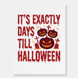Halloween Countdown Pumpkins Graveyard Horror Typo Foam Board