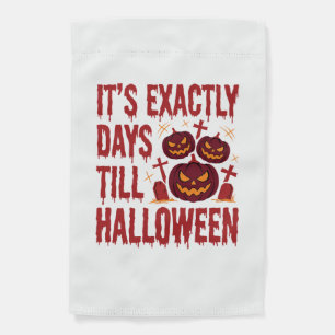Halloween Countdown Pumpkins Graveyard Horror Typo Garden Flag