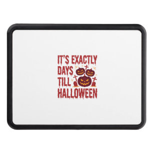 Halloween Countdown Pumpkins Graveyard Horror Typo Hitch Cover