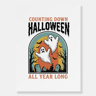 Halloween Countdown Shirt Vintage Graveyard Graphi Foam Board