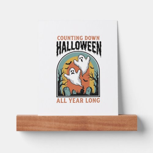 Halloween Countdown Shirt Vintage Graveyard Graphi Picture Ledge