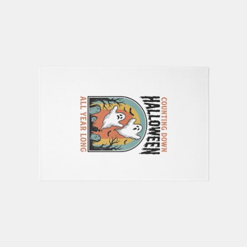 Halloween Countdown Shirt Vintage Graveyard Graphi Rug