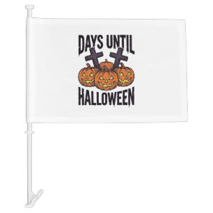 Halloween Countdown Shirt Vintage Pumpkin Design_1 Car Flag