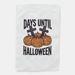 Halloween Countdown Shirt Vintage Pumpkin Design_1 Garden Flag