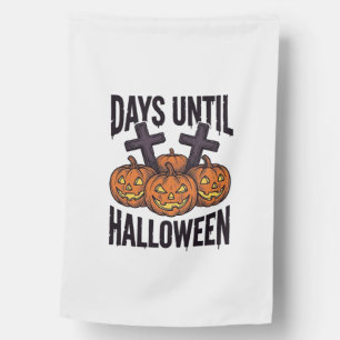 Halloween Countdown Shirt Vintage Pumpkin Design_1 House Flag