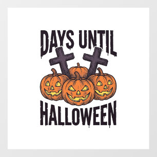 Halloween Countdown Shirt Vintage Pumpkin Design_1 Window Cling