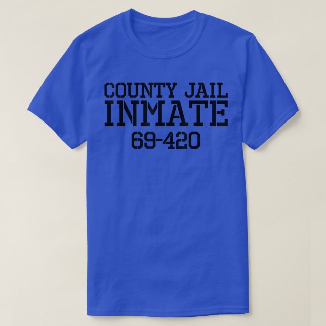 Halloween County Jail Inmate  Funny Prisoner Costu T-Shirt (Design Front)