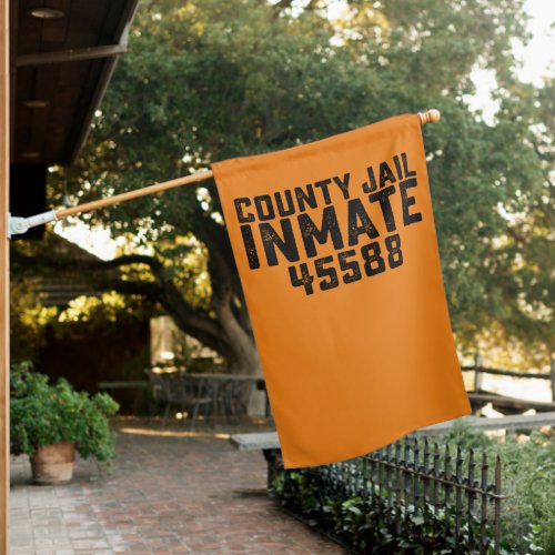 Halloween County Jail Inmate Prisoner Orange Costu House Flag