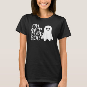 halloween couple costumes for men ghost  i am her  T-Shirt