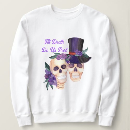 Halloween Couple Graphic Hoodie Spooky Skulls Sweatshirt