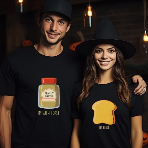 Halloween couples matching costume peanut butter T_Shirt