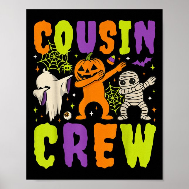 Halloween Cousin Crew 2025 Kid Matching Spooky Dab Poster (Front)