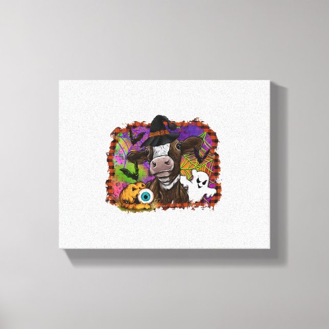 Halloween Cow Canvas Print (Front)