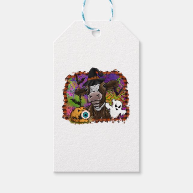 Halloween Cow Gift Tags (Front)