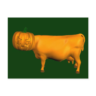 Halloween Cow Postcard