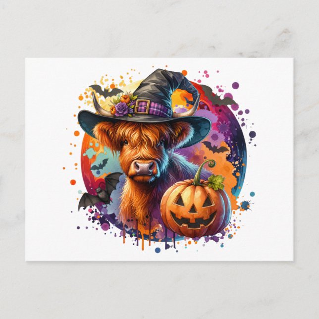 Halloween Cow Postcard (Front)