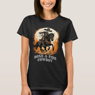 Halloween Cowboy Spooky Skeleton Rodeo Horse T-Shirt