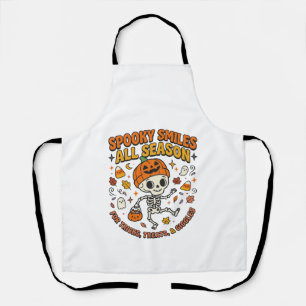 Halloween Cozy Skeleton Celebration Apron