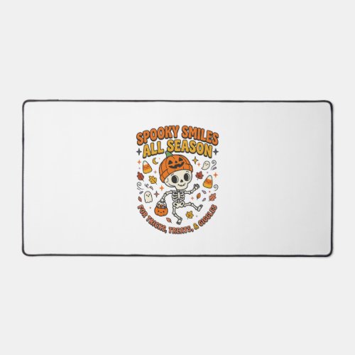 Halloween Cozy Skeleton Celebration Desk Mat