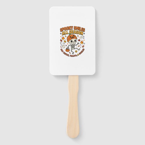 Halloween Cozy Skeleton Celebration Hand Fan